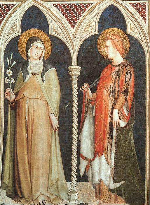 Simone Martini St.Clare and St.Elizabeth of Hungary china oil painting image
